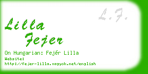 lilla fejer business card